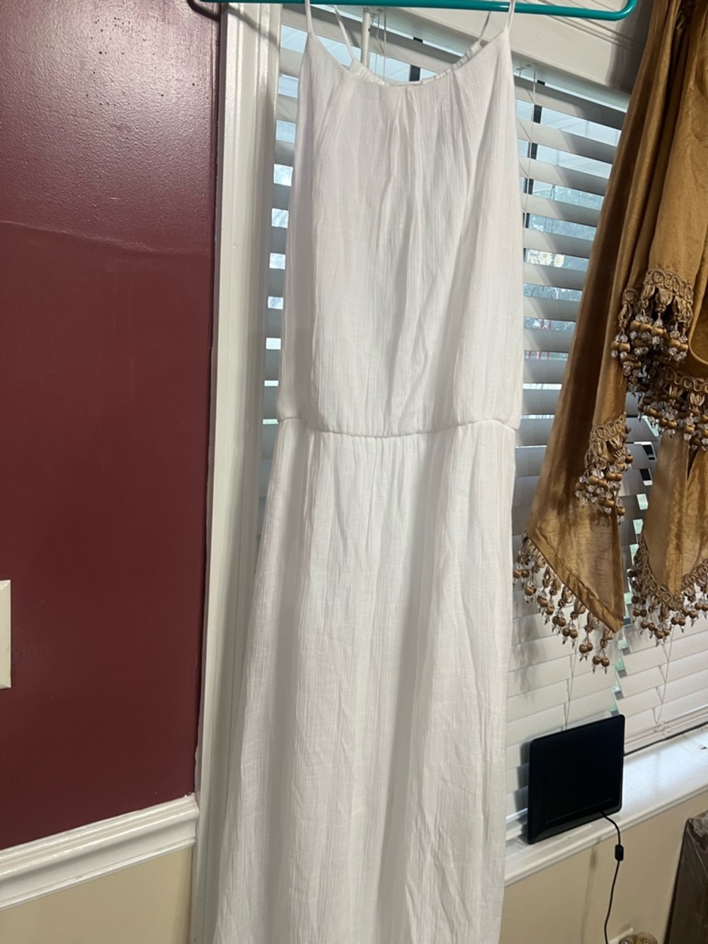 Lightweight White Gauze Drawstring Skirt - Picture 3 of 6